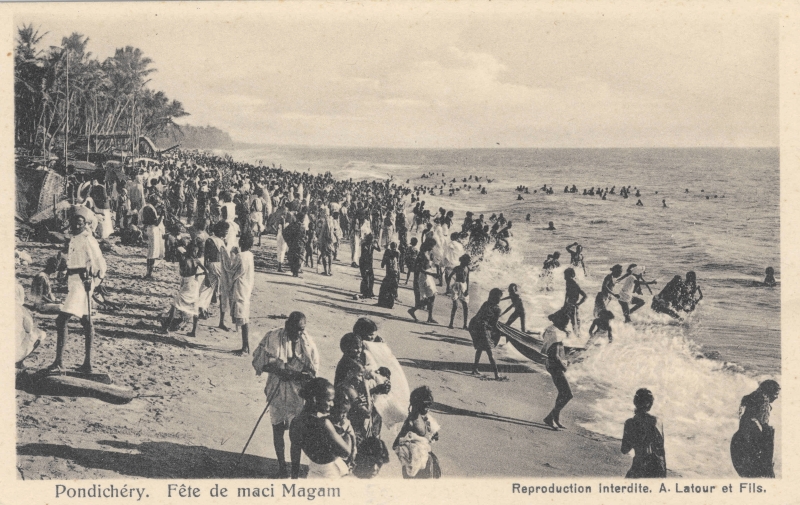 01-35 - Pondichery - plage nord - fete de Maci magam
